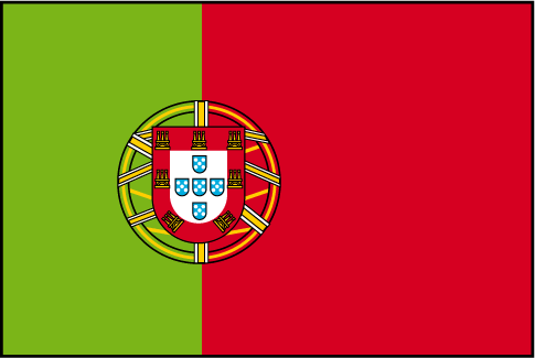 Drapeau Portugal avec écusson - Drapazur