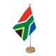 Drapeau de table Afrique du Sud socle bois