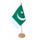Drapeau de table Pakistan socle bois